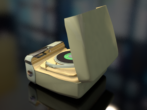 Reproductor de discos LP Modelo 3D