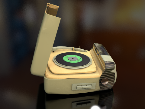 Reproductor de discos LP Modelo 3D