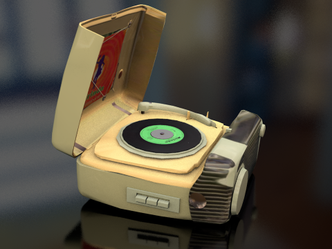 Reproductor de discos LP Modelo 3D