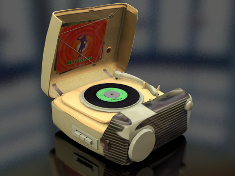 Reproductor de discos LP Modelo 3D