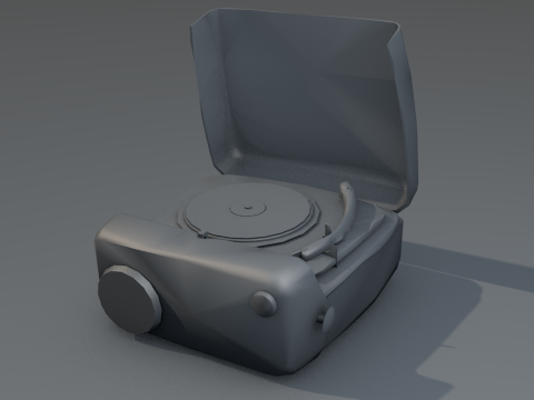 Reproductor de discos LP Modelo 3D