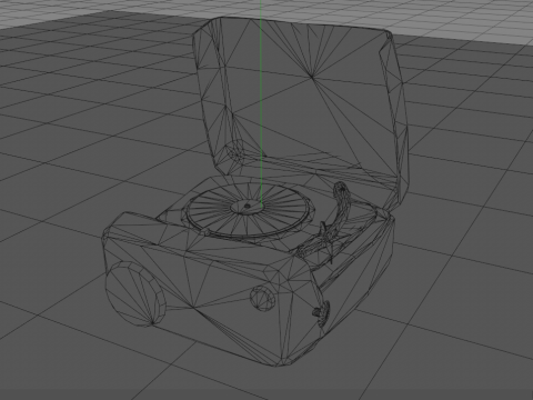 Reproductor de discos LP Modelo 3D