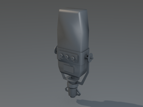 Vintage TV Microphone 3D Model