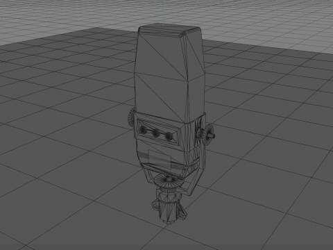 Vintage TV Microphone 3D Model