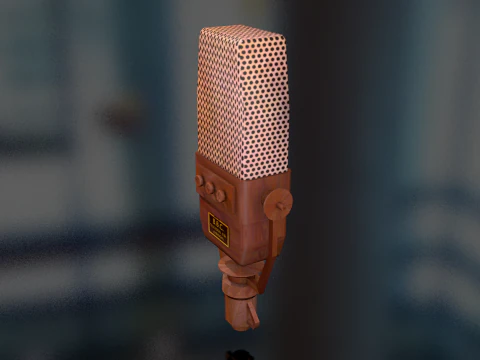 Vintage TV Microphone 3D Model
