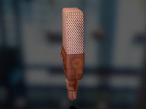 Vintage TV Microphone 3D Model