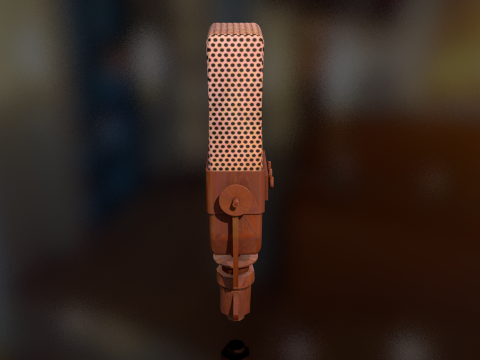 Vintage TV Microphone 3D Model