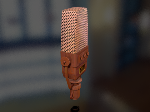 Vintage TV Microphone 3D Model