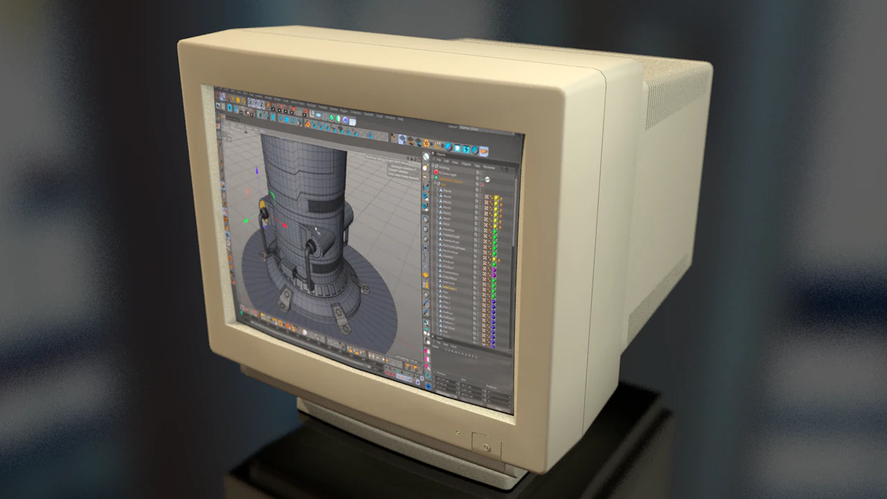 Pc Computer Screen Monitor 3D Model .c4d .max .obj .3ds .fbx .stl .blend 