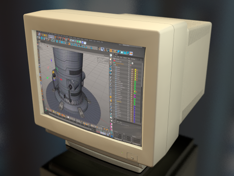 Moniteur d'écran d'ordinateur PC Modèle 3D