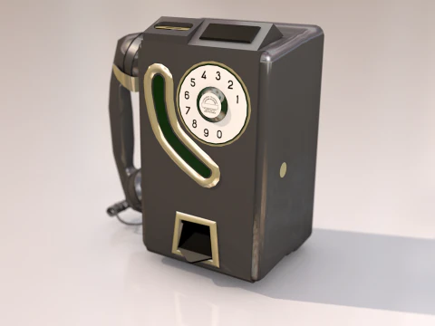 Public Pay Phone 3D Model