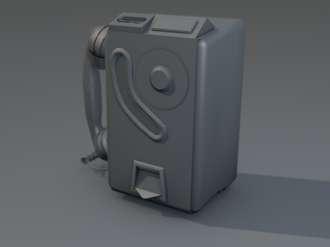 Public Pay Phone 3D Model