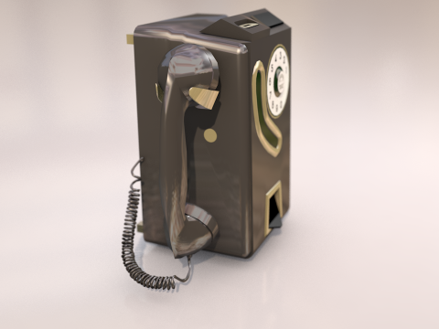 Public Pay Phone 3D Model