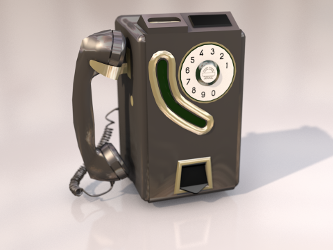 Public Pay Phone 3D Model