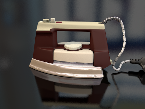 Retro Iron Clothes 3D Model