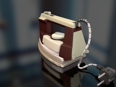 Retro Iron Clothes 3D Model