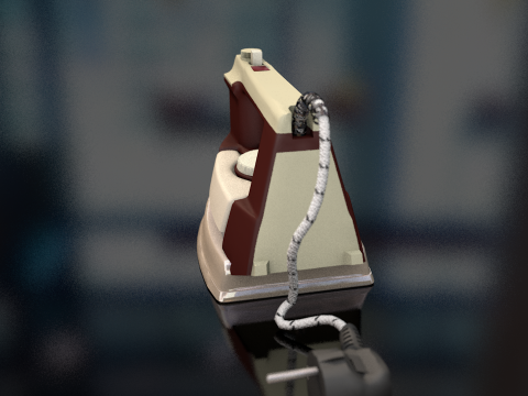 Retro Iron Clothes 3D Model