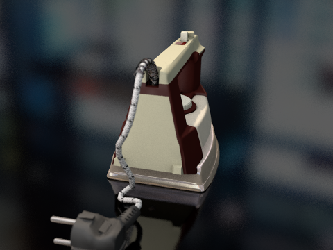 Retro Iron Clothes 3D Model