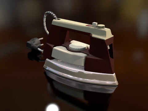 Retro Iron Clothes 3D Model