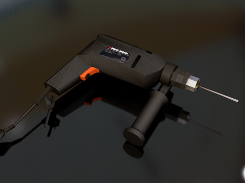 Black Decker Driller 3D Model