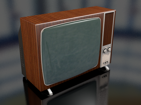 ビンテージ テレビ テレビ セット 3Dモデル