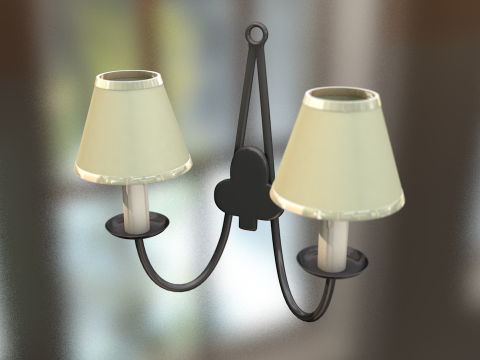 Zabytkowa lampa ścienna Model 3D