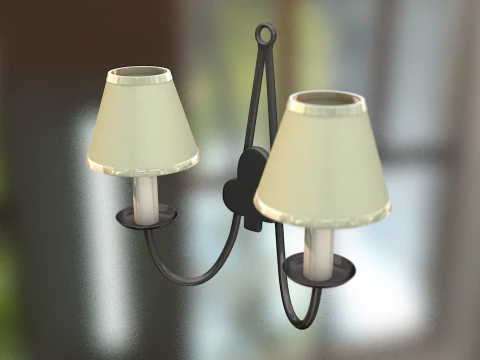 Vintage Wall Lamp 3D Model