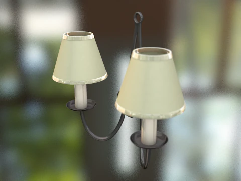 Vintage Wall Lamp 3D Model