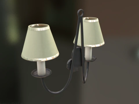 Vintage Wall Lamp 3D Model