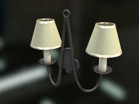 Vintage Wall Lamp 3D Model