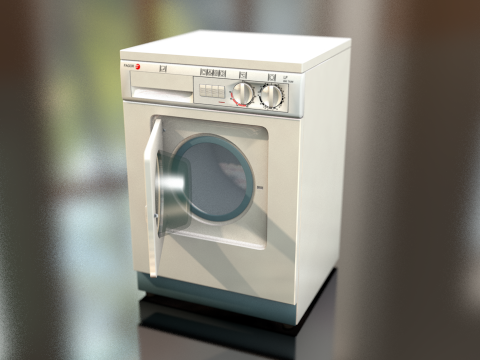 Lavander&iacute;a Lavadora Modelo 3D