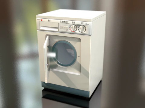 M&aacute;quina de lavar roupa Modelo 3D