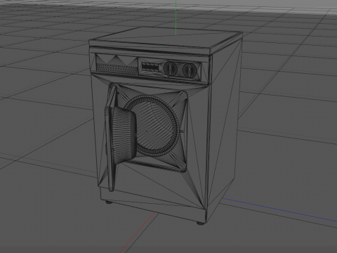 &Ccedil;amaşır Yıkama Makinesi 3D Model