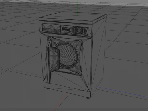 Laundry Washing Machine 3D Model