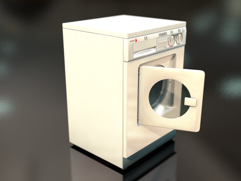 &Ccedil;amaşır Yıkama Makinesi 3D Model