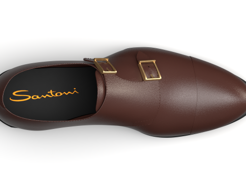 Santoni shoesLace-up shoe double monk strap 3D Model
