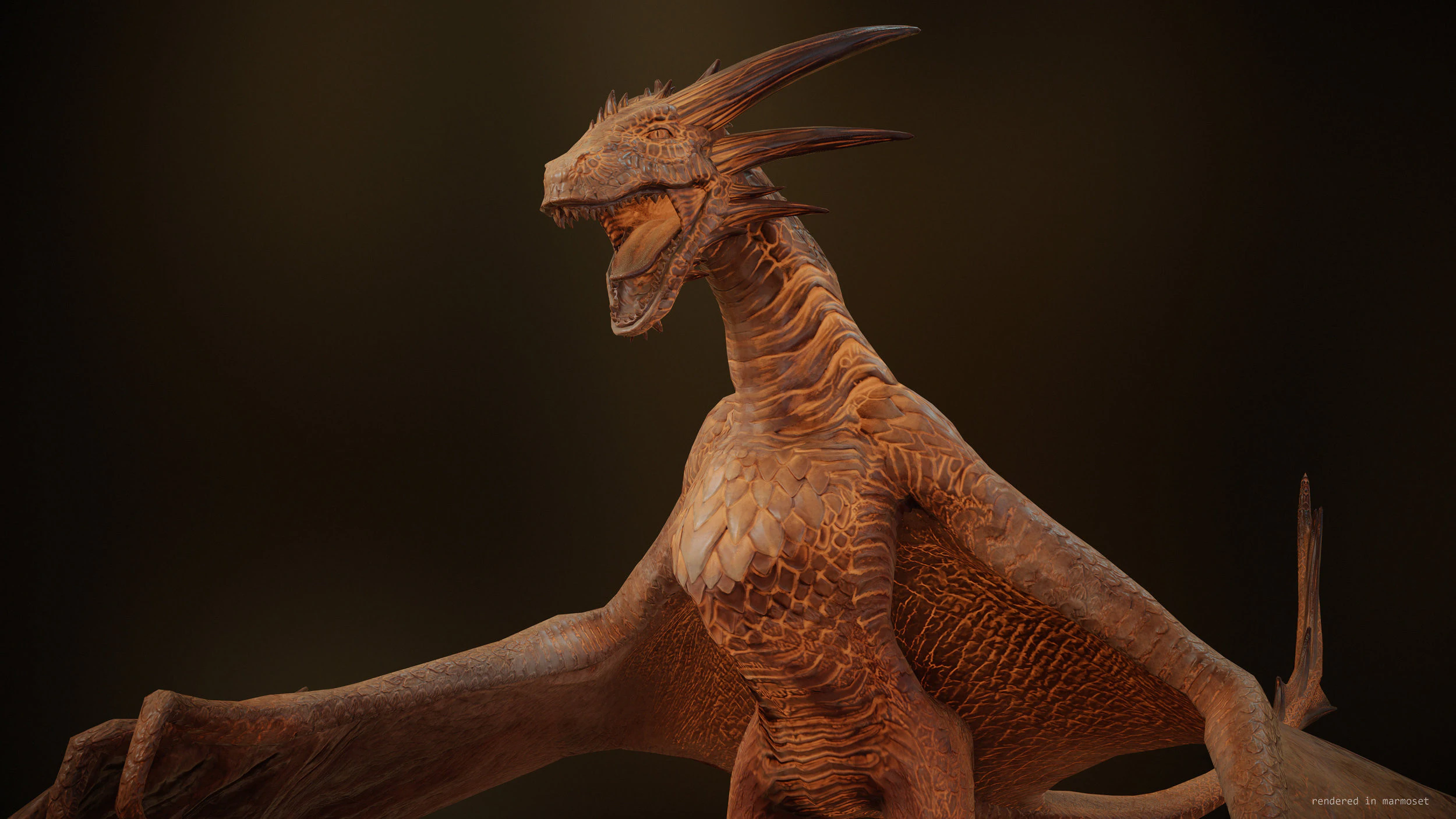 Wyvern unity unreal 25 animations rig maya 3D Model .c4d .max .obj .3ds .fbx .stl .blend
