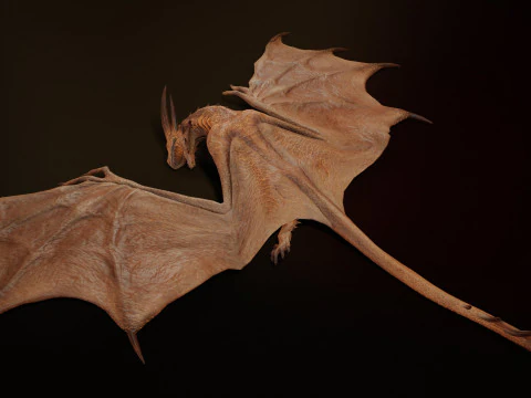 Wyvern unity unreal 25 animations rig maya 3D Model