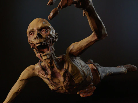 Zombie skinny 3D Model