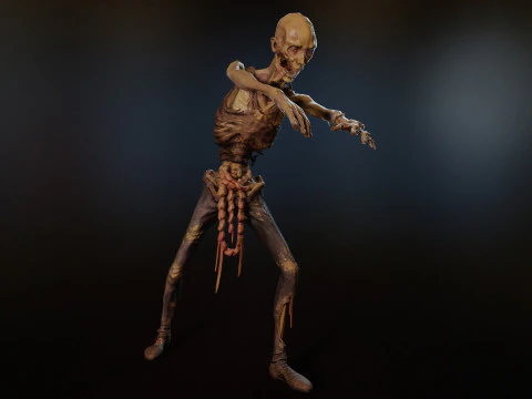Zombie skinny 3D Model