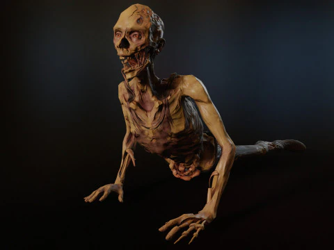 Zombie skinny 3D Model