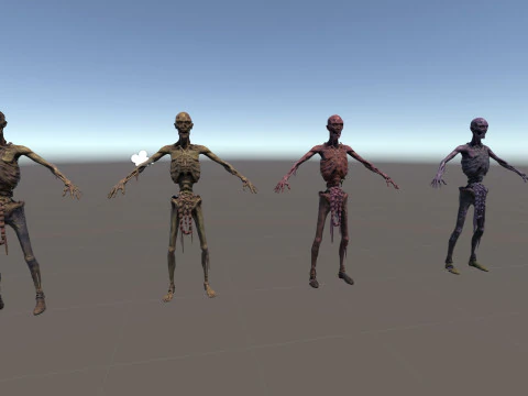 Zombie skinny 3D Model