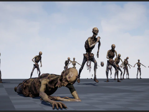 Zombie skinny 3D Model
