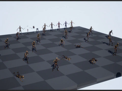 Zombie skinny 3D Model