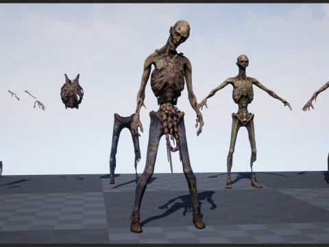 Zombie skinny 3D Model