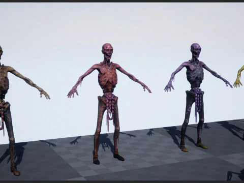 Zombie skinny 3D Model