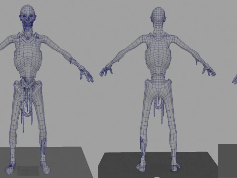 Zombie skinny 3D Model