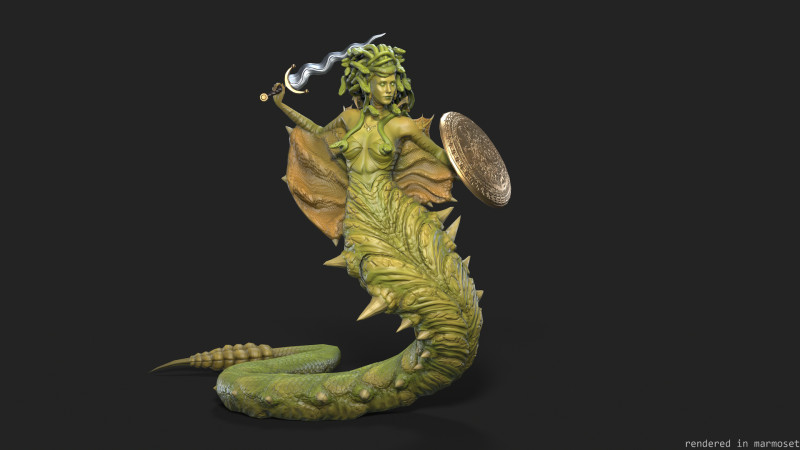 gorgon 3D Model .c4d .max .obj .3ds .fbx .stl .blend 