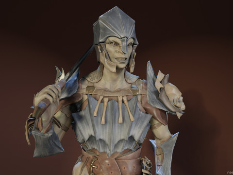 Orc unreal unity 19 анімаційна установка в Maya 3D Модель