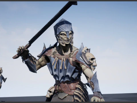 Orc unreal unity 19 animations rig in maya 3D Model